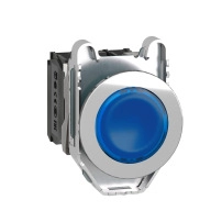 Вгр. син свет.бутон FLUSH CAPS ILL PB BL LED 24V 1NO 1NC