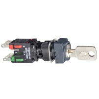 SEL SWITCH BLA SQUARE 16MM 3POS KEY 200