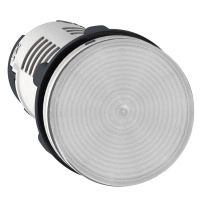 SCHNEIDER ELECTRIC Monolithic pilot light, plastic, clear, 22mm, integral LED, 110..120V AC