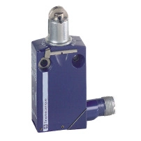 Telemecanique Limit switch XCMD, steel roller plunger, 1NC+1NO, snap, M12