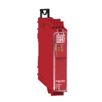 SCHNEIDER ELECTRIC Safety module - Estop or guard, 24VAC/DC, no inputs, spring term.