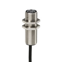 Telemecanique Inductive sensor XS1 M18, L53mm, brass, Sn=8mm, 12..24VDC, cable 2m.