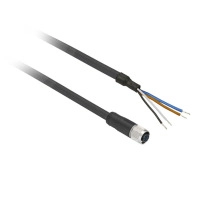 FEMALE, M12, 4PIN, STRAIGHT PREWIRED CON