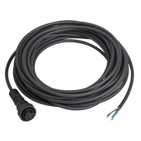 Telemecanique Pre wired connector, straight female, 7/8"16 UN, 5 pins, PUR 10m