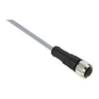 PRE WIRED CONNECTOR, PVC, FEMALE, M12, 5