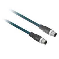 Telemecanique Кабел XZ, мъжки прав конектор M12 4 pin, женски прав конектор M12 4 pin, PUR 1m.