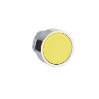 Head for non illuminated push button, Easy Harmony XB2, metal, flush, yellow, 22mm, spring return, unmarked