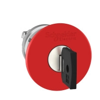 SCHNEIDER ELECTRIC Emergency stop head, red mushroom 40mm, 22mm, trigger latching key release
