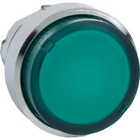 SCHNEIDER ELECTRIC Глава за свет. бутон, зелена, 22mm, крушка BA9s