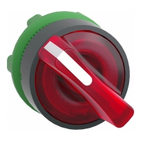 SCHNEIDER ELECTRIC Head for illuminated selector switch, red handle, 22mm, LED, 2 positions