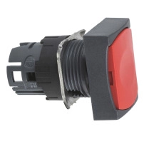red rectang flush pushbutton head O16 spring return unmarked